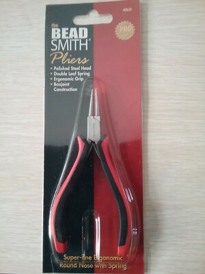 The BeadSmith Round Nose Pliers ER654 Super Fine Ergonomic w/ Spring