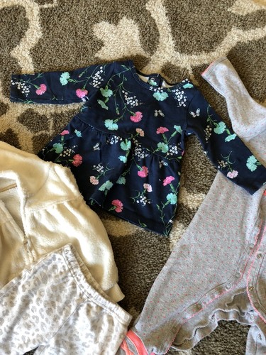 Baby Girls 9 Months Sleeper Outfit Sets Top Vest Pants Clothing Lot Carter’s J