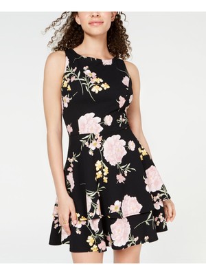 

Черное женское мини-платье без рукавов B DARLIN + расклешенное платье для подростков 11\12, Черный