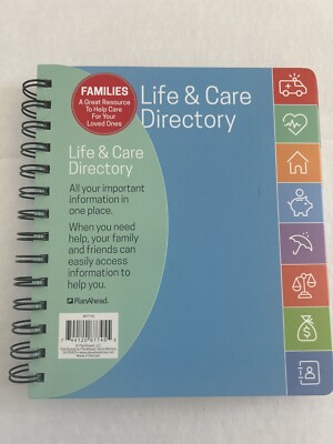 Life & Care Directory For Families All Important Info In One Planner Plan Ahead