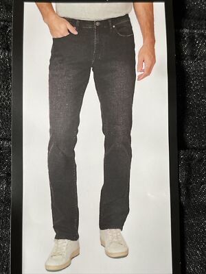 Buffalo David Bitton Repreve Straight Stretch Jeans - Black Wash - 34 X 32 - NWT