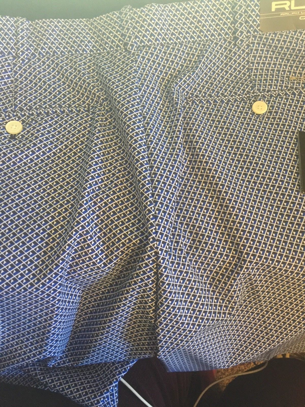 NEW Men's POLO GOLF RALPH LAUREN Shorts 36 NWT Blue Geo Abstract Multi