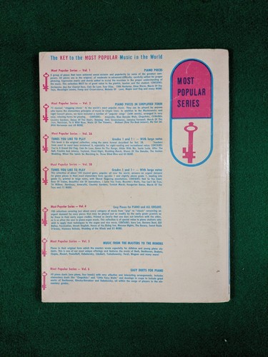 Easy Pieces for Piano and Organ circa 1966 Music Song Book Vol 4