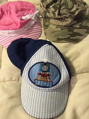 3 YOUTH CAPS HATS LOT THOMAS & FRIENDS HELLO KITTY CAMO CAP HAT