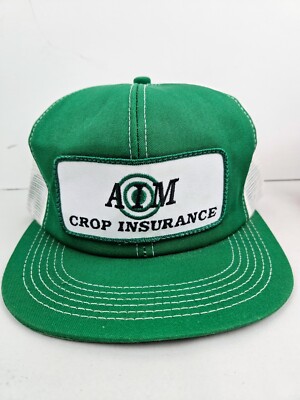 Vintage K PRODUCTS USA MADE Aim Crop Farm Patch Trucker Hat Snapback Cap