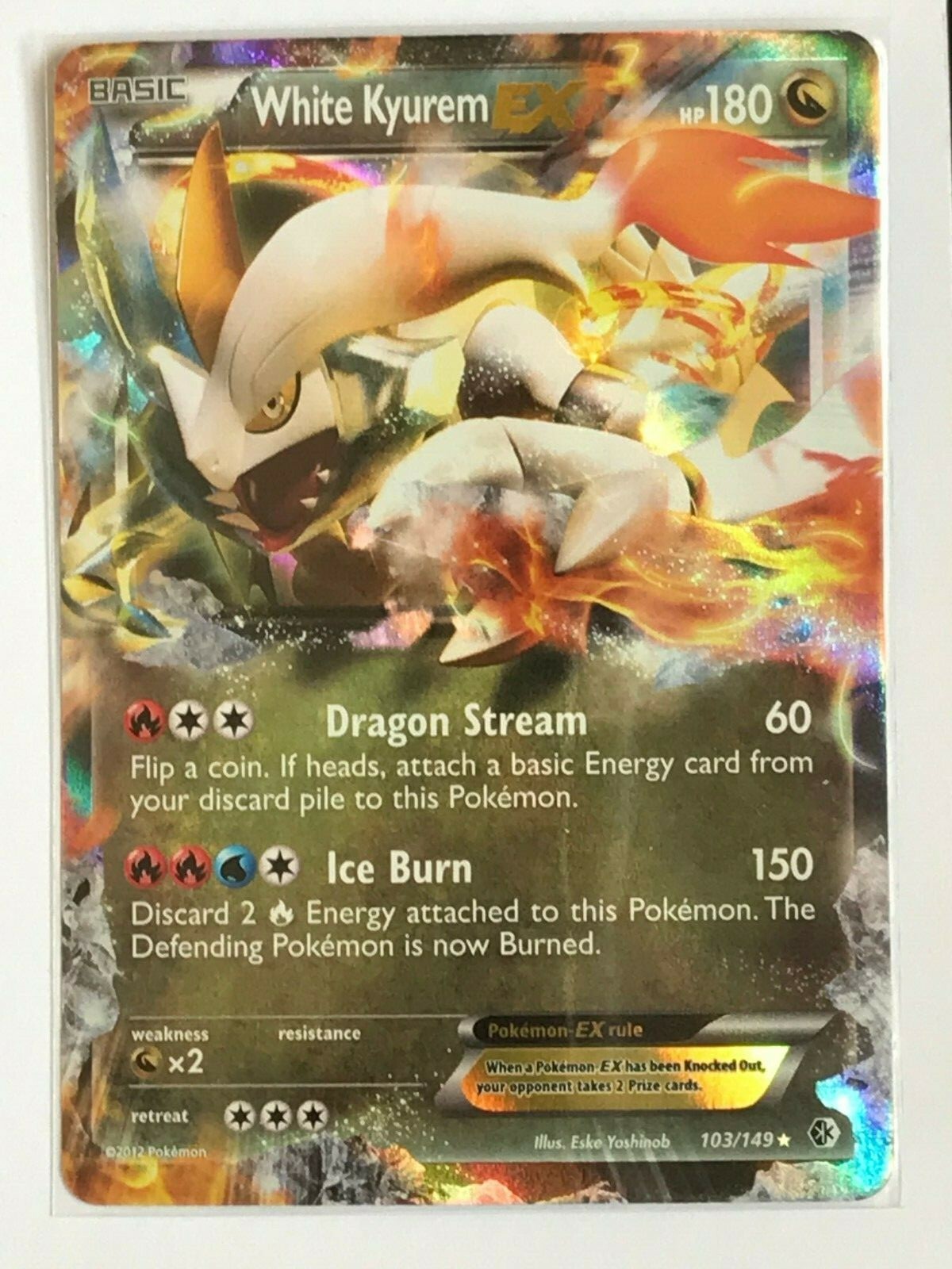 White Kyurem EX ULTRA RARE 103/149 BW Boundaries Crossed White Kyurem EX ULTRA RARE 103/149 BW Boundaries Crossed
