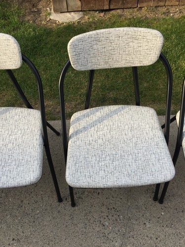 Vintage 1950’s Cisco Stylaire Folding Chairs Set Of 4
