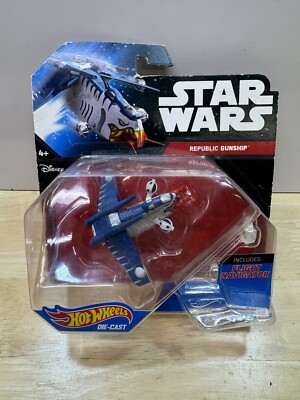 Star Wars Republic Gunship Die-Cast 2015 Hot Wheels DMP61 Flight Navigator