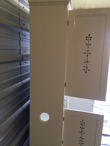 Beautiful Old Vintage Pie Safe Cabinet Repainted