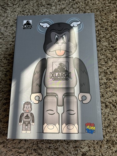 MEDICOM TOY - BE@RBRICK XLARGE(R) 100％ &amp; 400％ SILVER bearbrick-sorayama-xlarge-400-