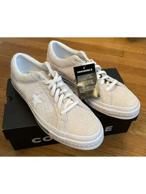 

Женские кожаные спортивные кроссовки CONVERSE цвета слоновой кости с логотипом One Star Round Toe, Цвет слоновой кости, 158480C