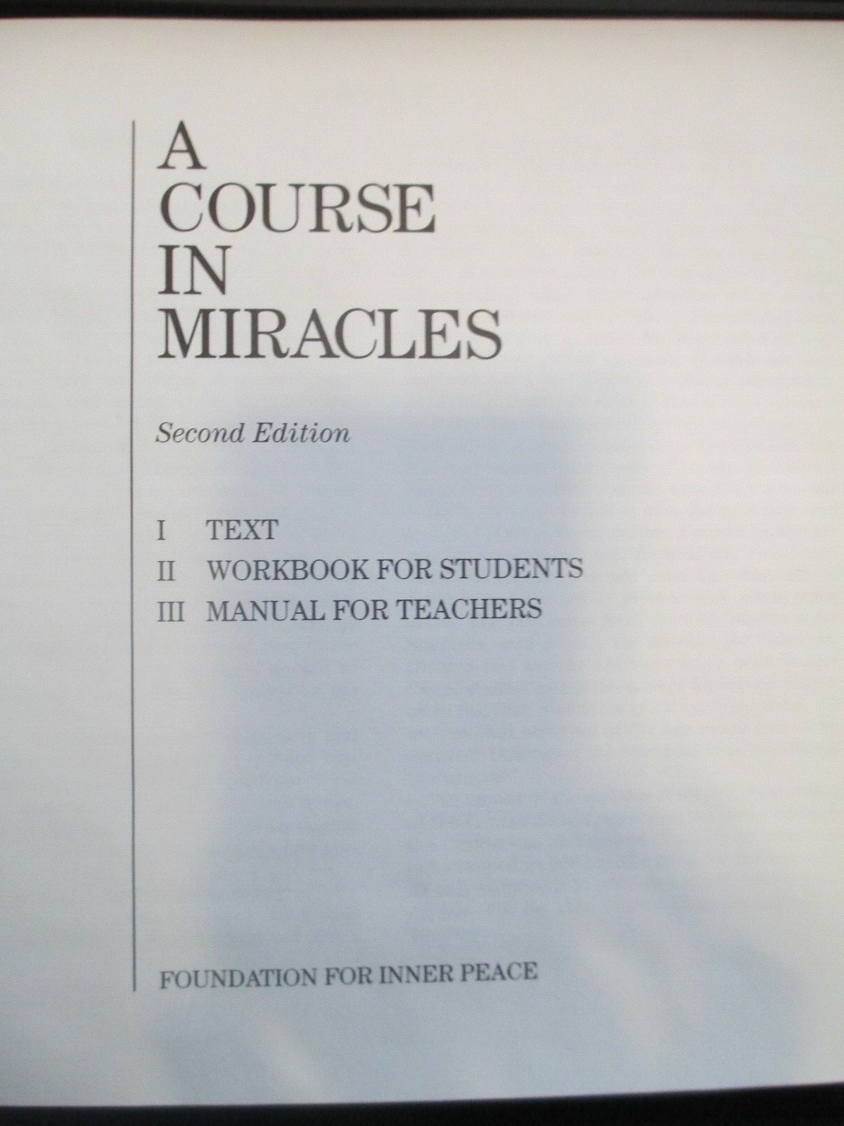 A Course in Miracles Foundation for Inner Peace Audio cassettes in case