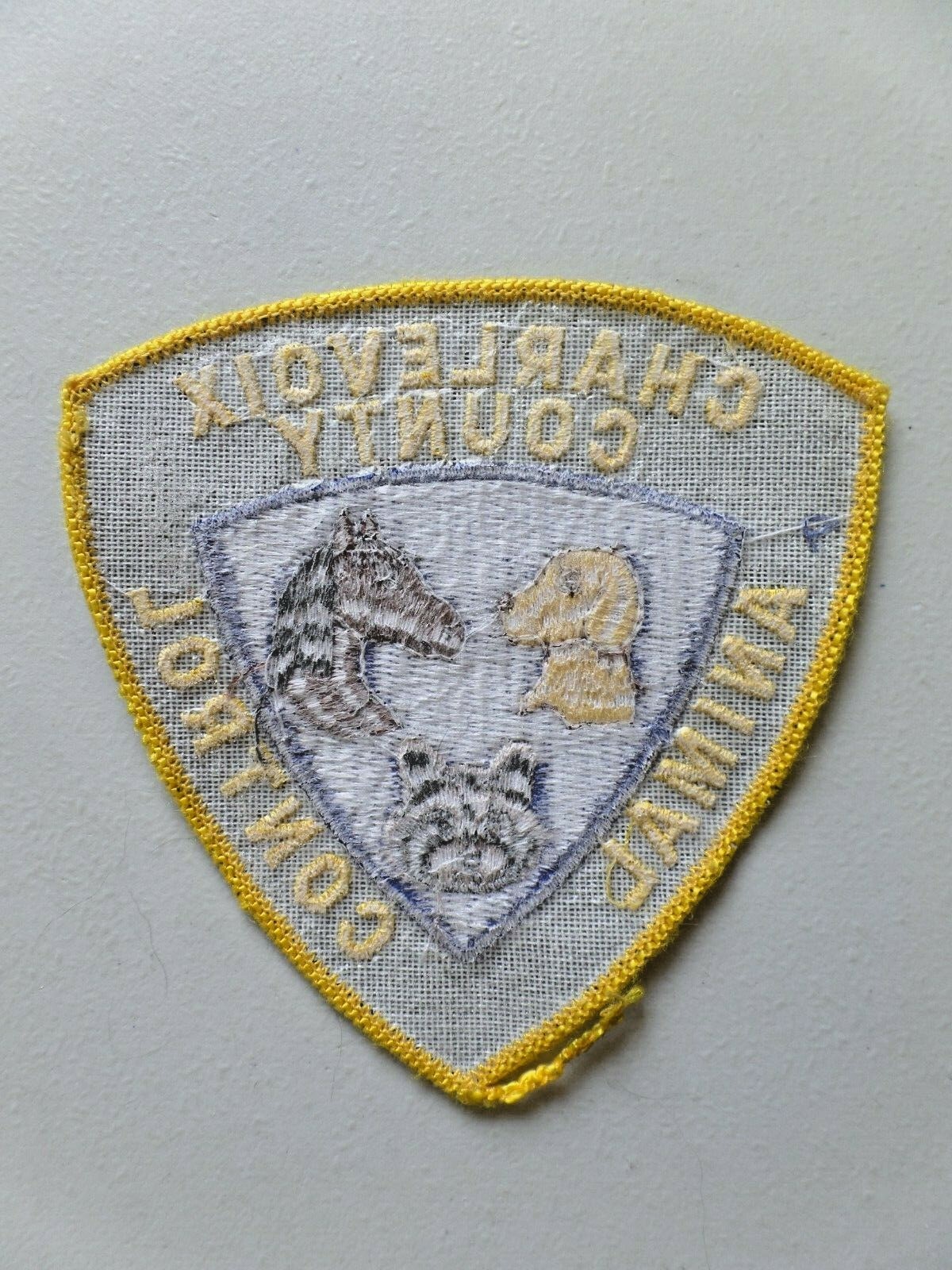 Vintage Charlevoix County Animal Control Patch Michigan Embroidered 4372