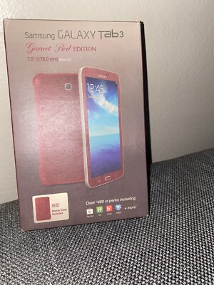 * Samsung Galaxy Tab 3 GARNET RED EDITION SM-T210RMKYXAR -WI-FI 8GB-7.0'' 
