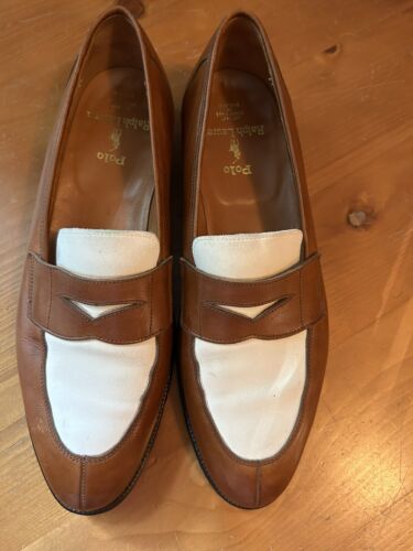 Ralph Lauren Crockett & Jones Leather Spectator Loafers 9 D Ralph Lauren Crockett & Jones Leather Spectator Loafers 9 D