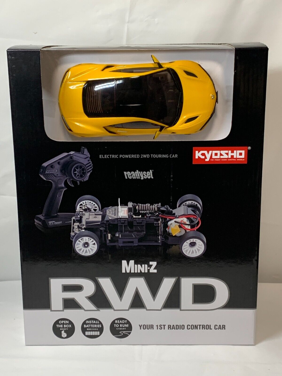 Kyosho Mini-Z RWD MR-03 Chassis Honda NSX Yellow Pearl Body Kyosho Mini-Z RWD MR-03 Chassis Honda NSX Yellow Pearl Body