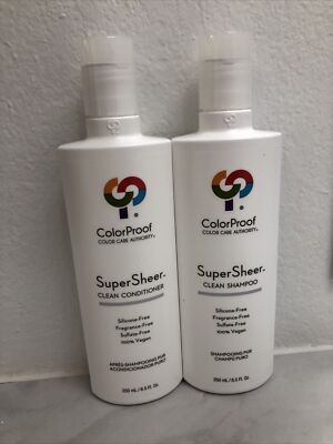 ColorProof Super Sheer Clean Shampoo & Conditioner 8.5 oz Set Vegan