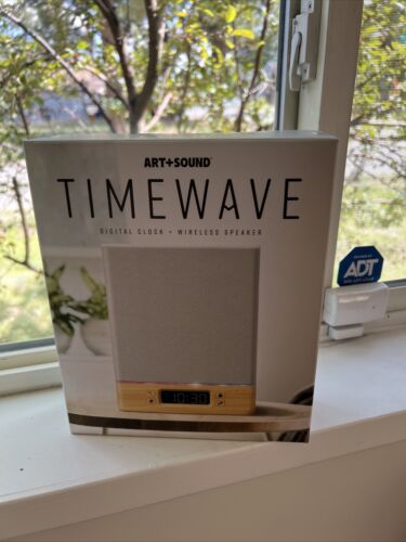 Art+Sound TimeWave - Digital Clock & Wireless Bluetooth Speaker - New!