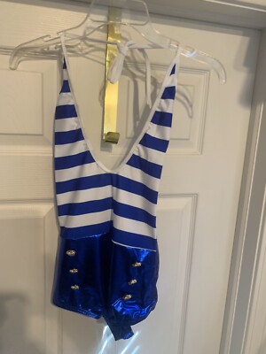 New Forplay Sexy Sailor High Tide Costume Adult Size M/L Bodysuit & Gloves