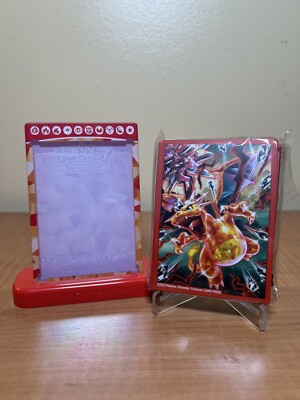 Pokemon Charizard EX UltraPro Magnetic One Touch Card Holder Stand & 65 Sleeves
