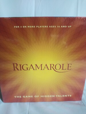 Rigamarole The Game of Hidden Talents Board Game Sealed BRAND NEW