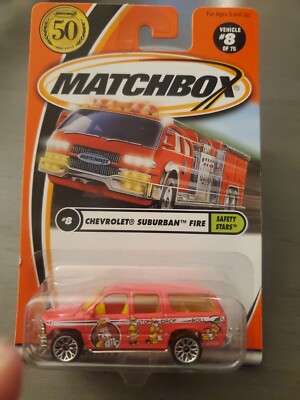 2002 Matchbox Red Chevrolet Suburban Fire Col#8