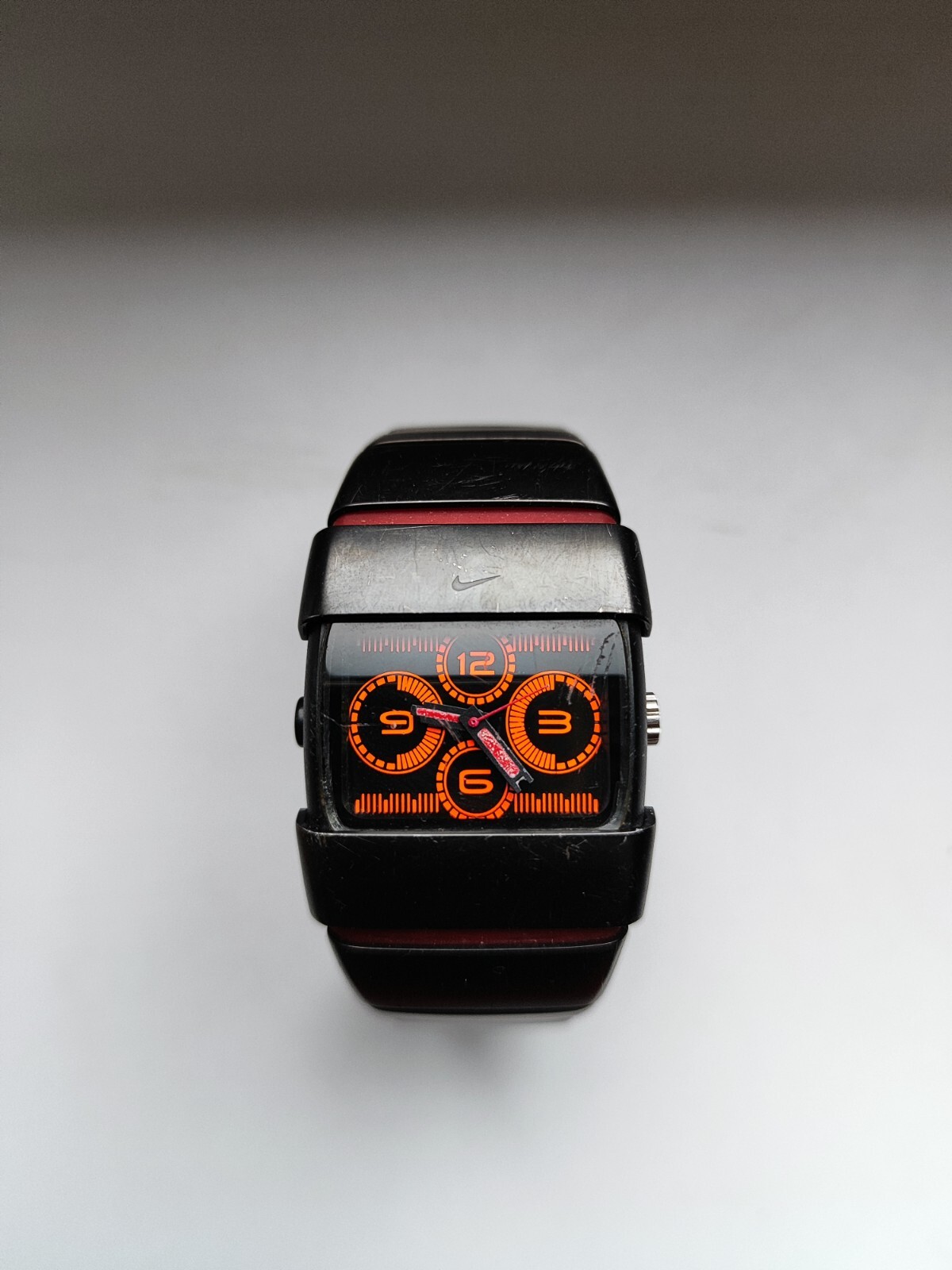 Ultra Rare Nike D-Line Analog Black And Red Watch Vintage Ultra Rare Nike D-Line Analog Black And Red Watch Vintage