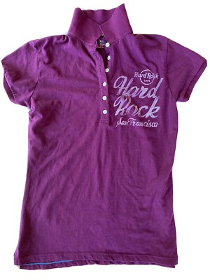 NWT Vtg Hard Rock Cafe Y2K Polo Shirt Maroon Juniors XS New SAN FRANCISCO