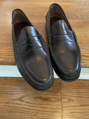 L.L. Bean Handcrafted Penny Loafers Burgundy #189037 Men Sz -12 EEE