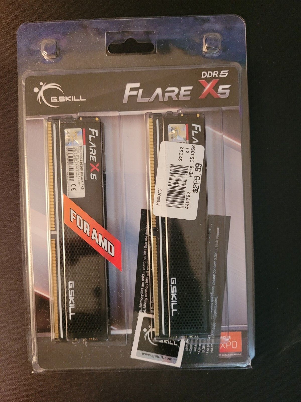 G. Skill Flare X5 32GB (16 x 2) DDR5 6000 CL36 F5