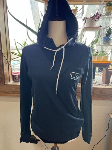 Ivory Ella Elephant XS Long Sleeve Logo Tee Shirt Hoodie