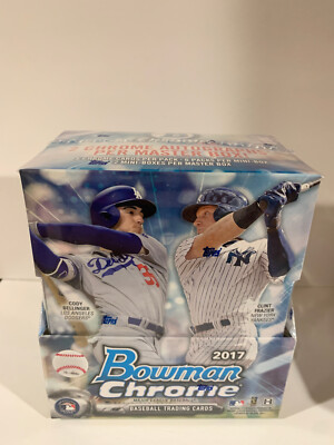 2017 Bowman Chrome Baseball Factory Sealed 12 Pack Hobby Master Box