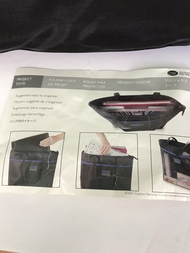 Creative Memories Scrapbooking Album and Paper Black Project Tote Bag