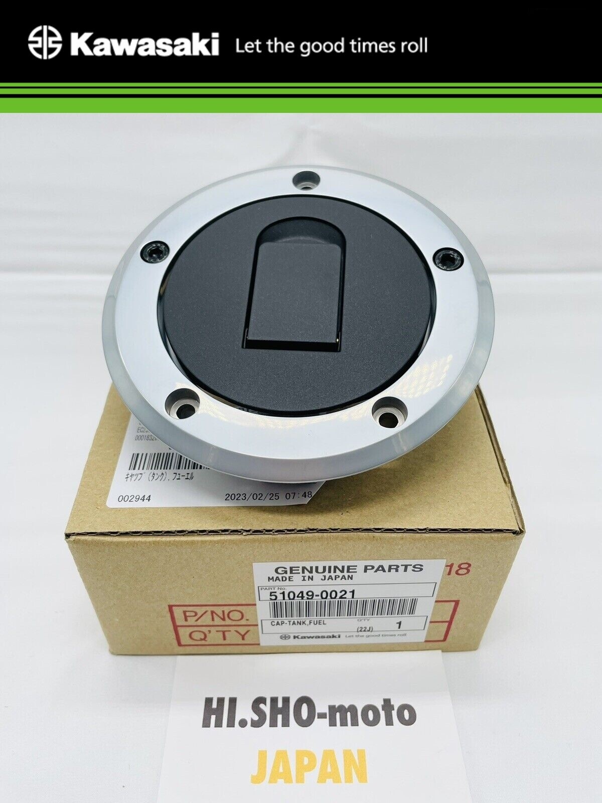ニコちゃん　1206060 NEW Genuine Kawasaki ZZR600 ZX600 Fuel Tank Cap 51049-0021