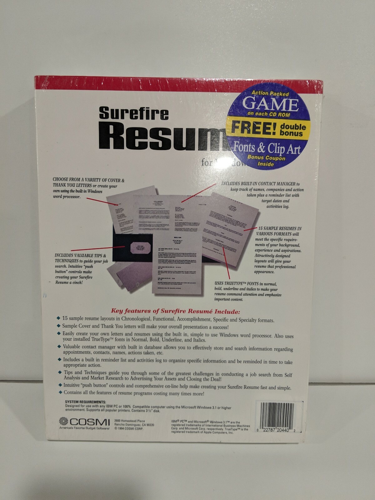 Swift Professional Surefire Resume For Windows 95 PC CD-ROM 3.5 Disk NEW