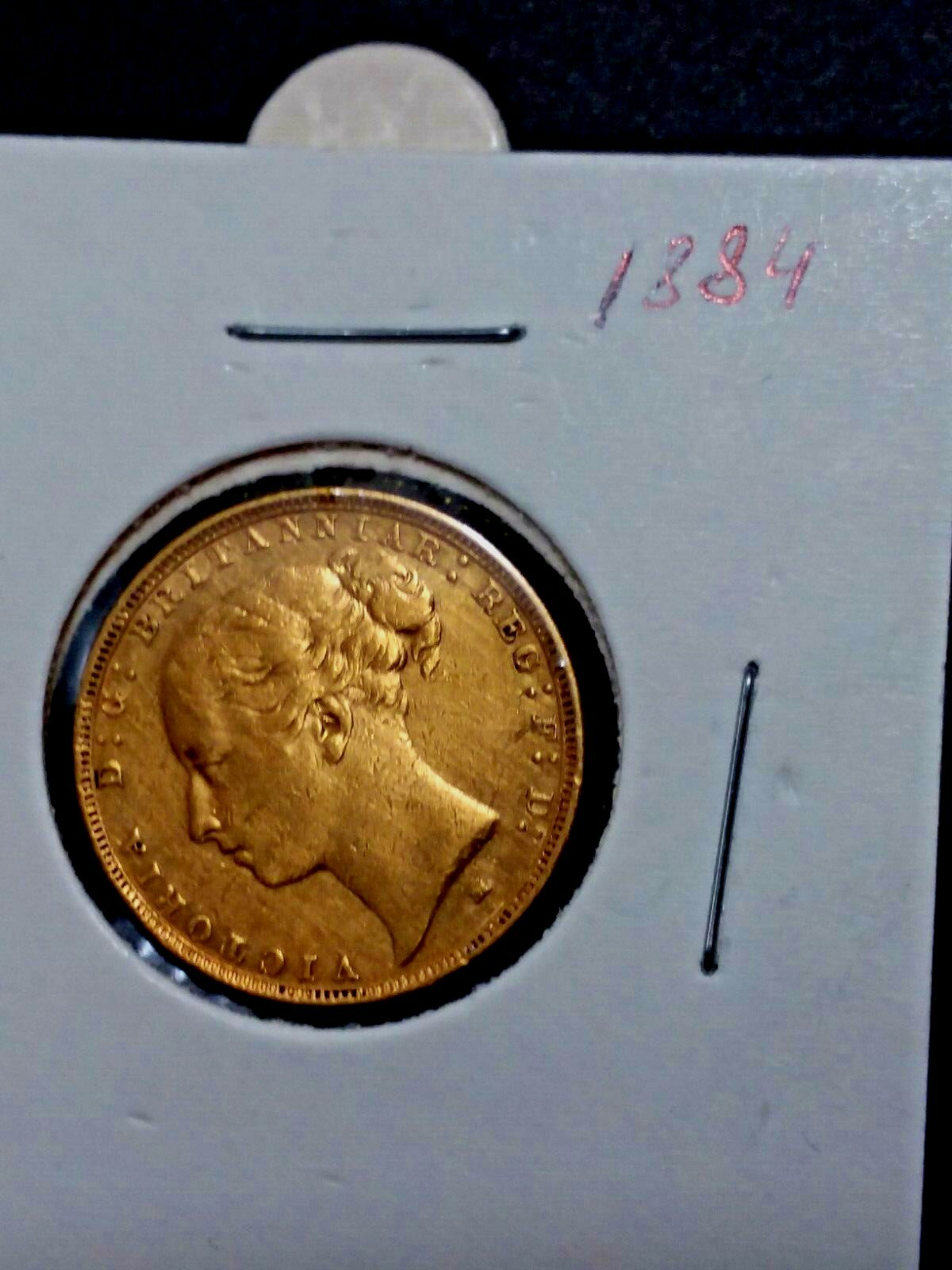 1884 M GOLD SOVEREIGN VICTORIA COIN