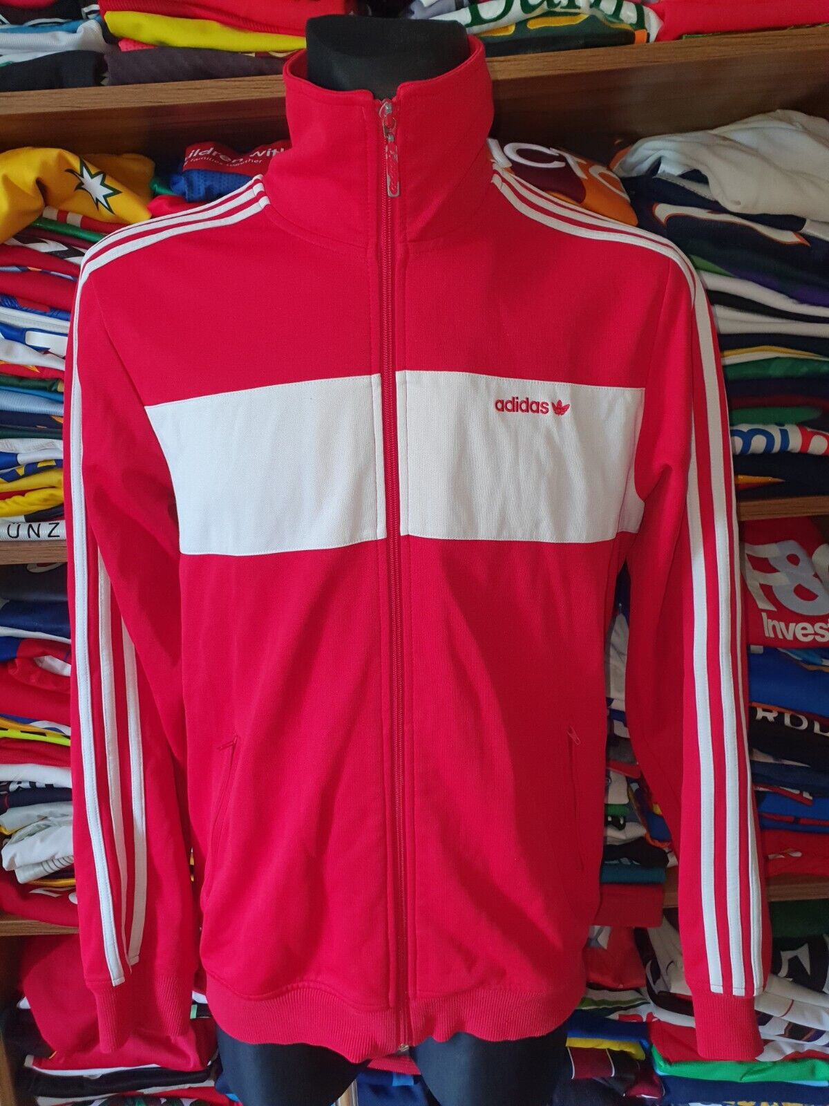 ADIDAS ORIGINALS JACKET SIZE L TRACKSUIT RED WHITE POLAND ADIDAS ORIGINALS JACKET SIZE L TRACKSUIT RED WHITE POLAND