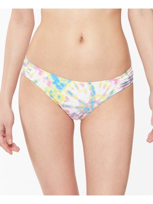 

JESSICA SIMPSON Женский белый эластичный хипстерский купальник с боковыми сборками, низ