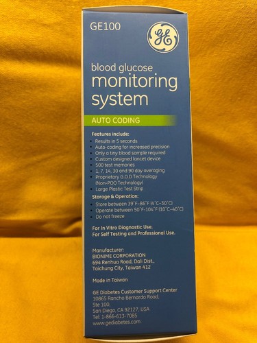 Glucose Monitoring Diabetes Blood Sugar Monitor Meter Test Strip Tester 1 Each