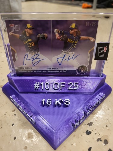 直筆サイン topps now CORBIN BURNES JOSH HADER 直筆サイン topps now CORBIN BURNES JOSH HADER