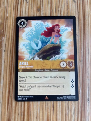 Ariel, Singing Mermaid - EN4 003 - NM - Disney Lorcana TCG