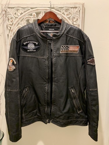 Harley-Davidson ブラック レザージャケット XL 120周年記念レザージャケット ブラック -ハーレーダビッドソン