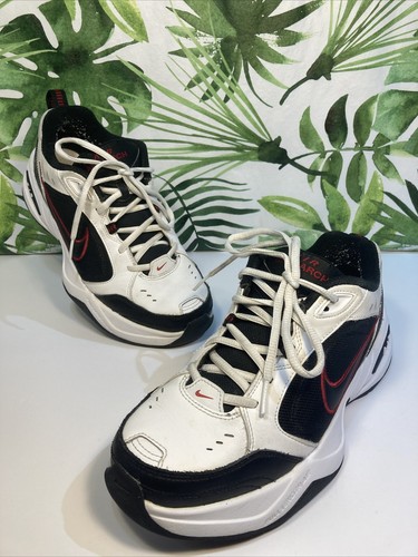 Rare Nike Air Monarch IV Men's Shoes Size 8 White Black Red