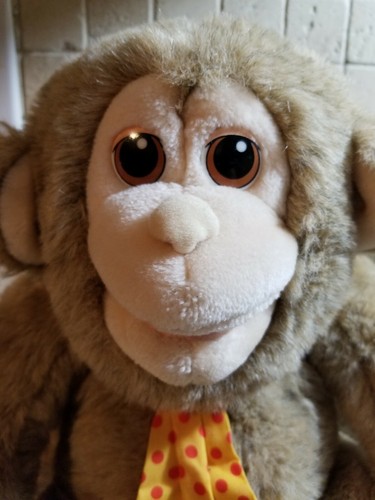 Hasbro Softies Monkgomery Talking Monkey Puppet 1986 WORKS