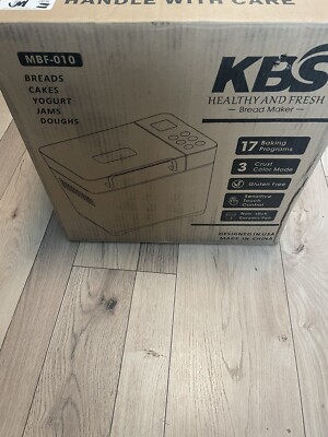 KBS MBF-010 Bread Maker 710W 120V-60Hz 2LB Capacity Bread Maker Sliver  New