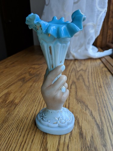 Small hand vase, hand holding Cornicopia Very Unique