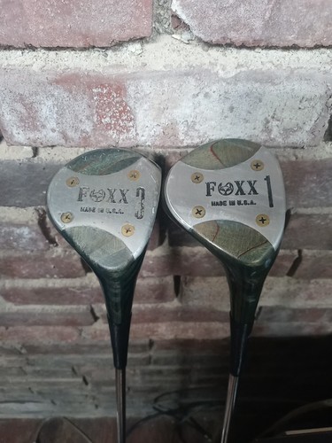 VINTAGE GOLF CLUB LOT DRIVER PAR-FLITE FOXX 1 +3WOOD RARE