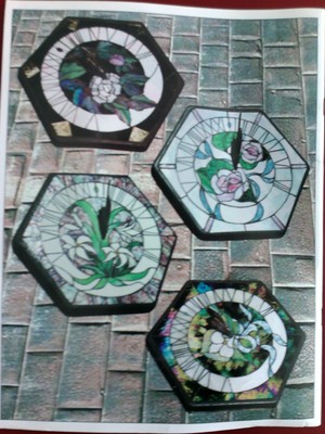 SUNTILES MOSAIC Stained Glass  Stone KIT butterfly Sun Dials Pattern  signed