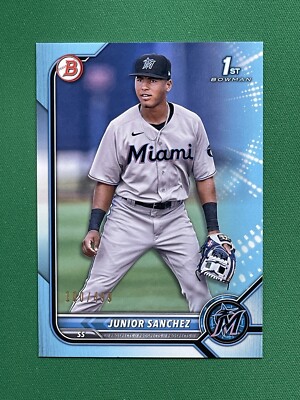 2022 Bowman JUNIOR SANCHEZ 1ST BOWMAN SKY BLUE /499 #BP-111 #'d 100/499