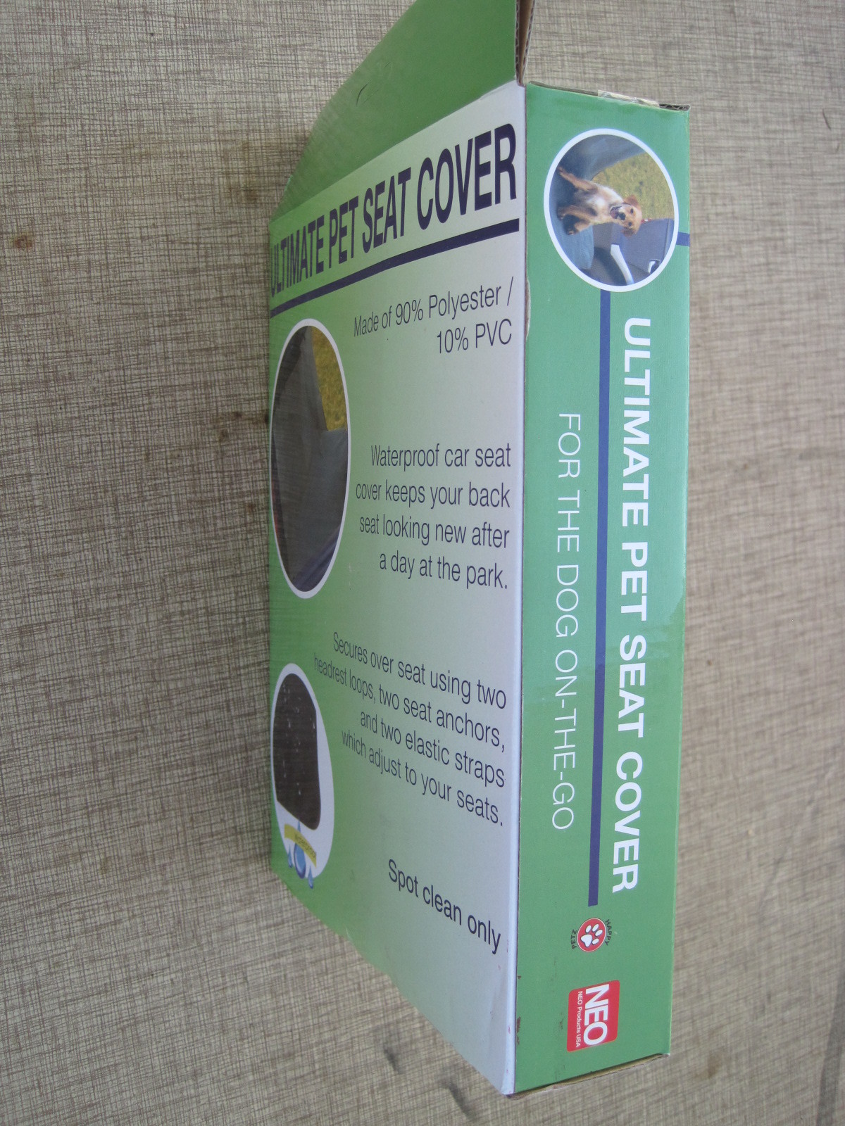 Ultimate Pet Car Seat Cover Neo Products. Waterproof. Dog travel protector back